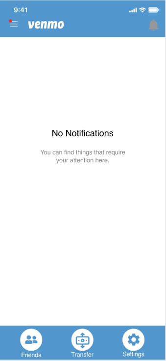 Version B notifications page