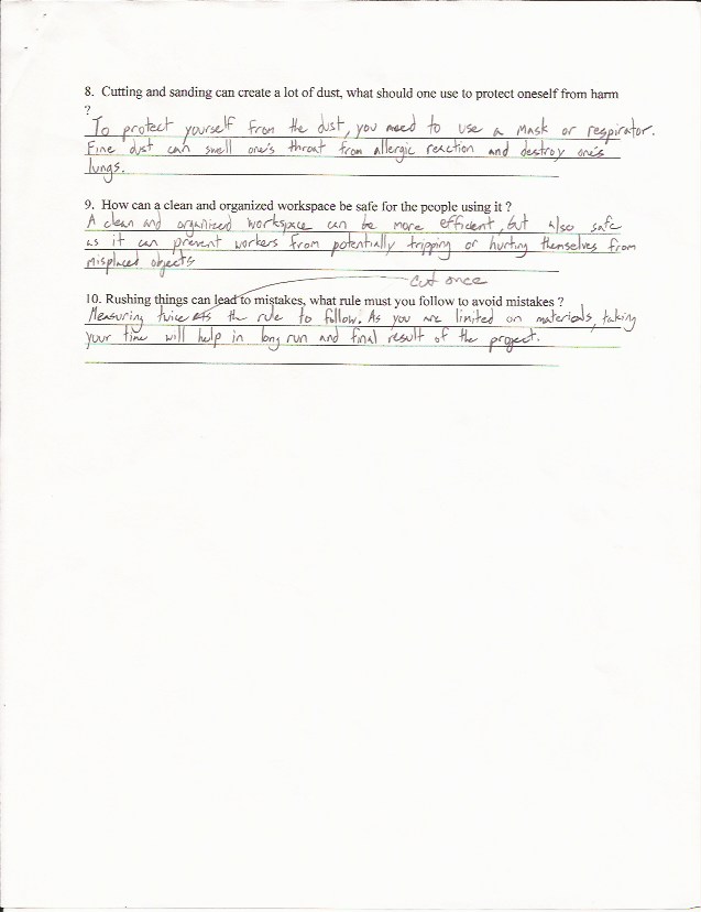 Written safety test page 2